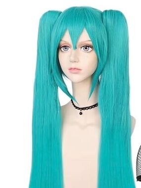 Aqua Blue Long Synthetic Hair Extension Ponytails - Women Accessories